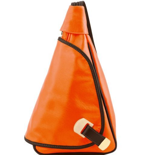 Hanoi Leather Backpack Orange TL140966