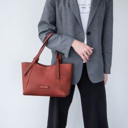 Libra Sac Bandoulière en Cuir Marron TL142562