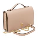 Opera Leather Clutch With Chain Strap Nude TL142505