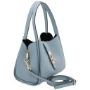 Soave Borsa a Mano in Pelle Morbida Celeste TL142583
