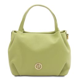 Nora Soft Leather Handbag Lime Green TL142372