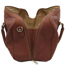 Lisbona Sac de Voyage en Cuir - Petit Modèle Marron TL142558