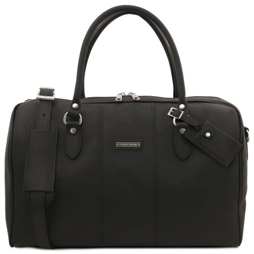 Lisbona Sac de Voyage en Cuir - Petit Modèle Noir TL142558