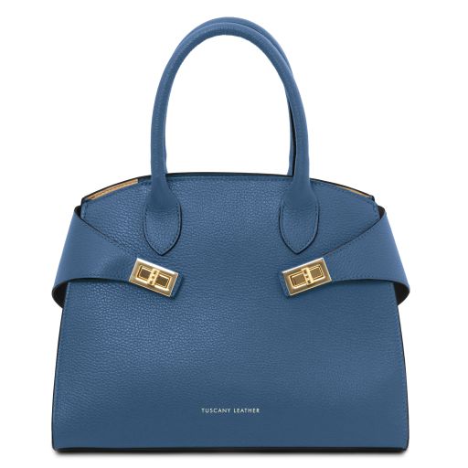 Coccola Bolso a Mano en Piel Denim TL142421
