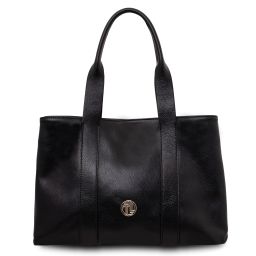Callie Schultertasche aus Weichem Leder Schwarz TL142415