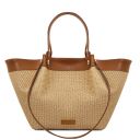 Soleil Bolso Shopping en Rafia Cognac TL142567