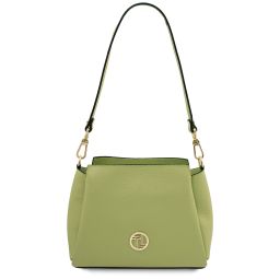 Abby Leather Handbag Lime Green TL142500