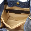 TL KeyLuck Borsa Shopping in Pelle Stampa Intrecciata Denim TL141573