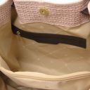 TL KeyLuck Borsa Shopping in Pelle Stampa Intrecciata Nude TL141573