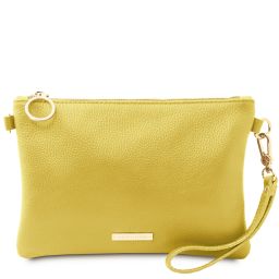 TL Bag Bolso Noche en Piel Suave Amarillo TL142029