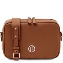Cubetto Bolso con Badolera en Piel Cognac TL142499