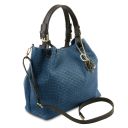 TL KeyLuck Bolso Shopping en Piel Imprimida Tejida Denim TL141573