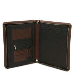 Tiberio Leather Document Case Темно-коричневый TL142556