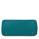 TL Bag Leather Handbag With Golden Hardware Turquoise TL141529