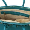 TL Bag Leather Handbag With Golden Hardware Turquoise TL141529
