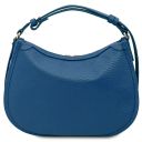 Hoblò Borsa a Mano in Pelle Morbida Denim TL142563