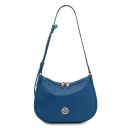 Hoblò Borsa a Mano in Pelle Morbida Denim TL142563