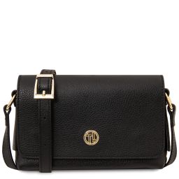 Biscuit Soft Leather Shoulder bag Black TL142582