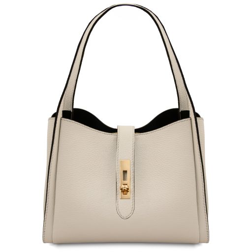 Soave Soft Leather Handbag Beige TL142583