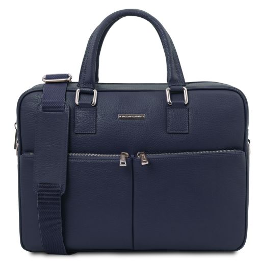 Treviso Leather Laptop Briefcase Темно-синий TL142546