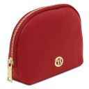 Formentera Sac à Main en Cuir et Trousse de Toilette en Cuir Souple Rouge Lipstick TL142524