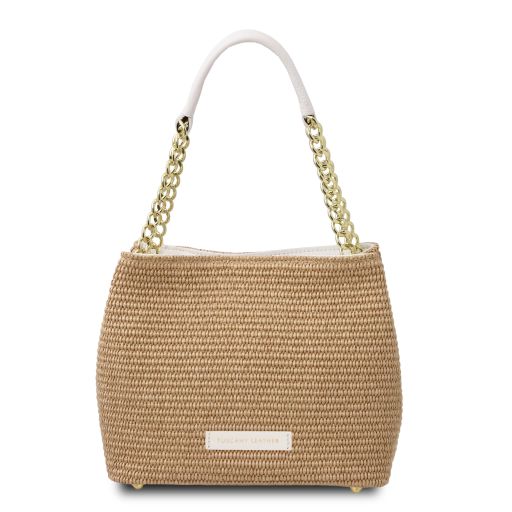TL Bag Bolso Cubo en Rafia Blanco TL142208