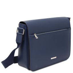 Messenger Saffiano-Leder Messenger-Tasche Dunkelblau TL142549