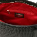 Dedalo Sac Shopping en Cuir Imprimé Tressé Noir TL142578