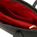 Dedalo Sac Shopping en Cuir Imprimé Tressé Noir TL142578