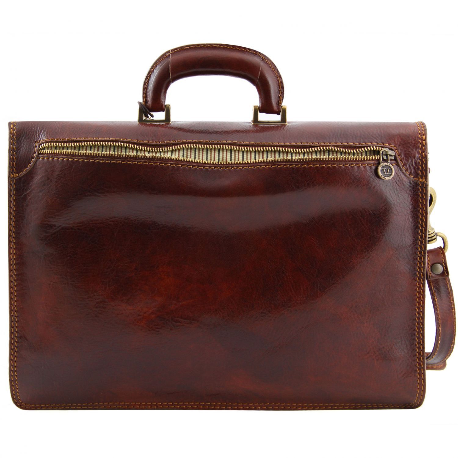 Amalfi - Leather Briefcase 1 Compartment Brown TL10050