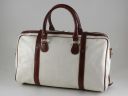 Berlin Travel Leather bag -Yachting Line - Small Size White TL140679