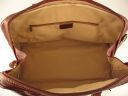 Berlin Croco Look Leather Travel bag - Small Size Dark Brown TL140751
