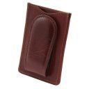 Эксклюзивный кожаный чехол для карт и визиток вертикальный Темно-коричневый TL140806