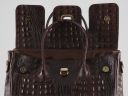 Erika Lady bag in Croco Look Leather - Small Size Blue TL140846
