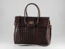 Erika Lady bag in Croco Look Leather - Large Size Синий TL140847