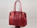 Eva Croco Look Leather Shoulder bag - Medium Size Черный TL140923