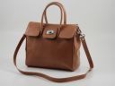 Erika Lady Leather Bag- Small Size Cognac TL140926