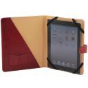 Porta iPad in pelle con bottone Blu TL141170