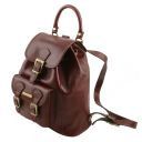 Kobe Leather Backpack Brown TL141342