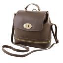 TL KEYLUCK Saffiano Leather Convertible bag Dark Brown TL141360