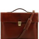 Como Document Leather Briefcase Brown TL141385