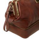 Siviglia Two Wheeles Double-bottom Gladstone Leather bag Мед TL141451