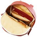 TL Bag Lederrucksack Für Damen aus Weichem Leder Rot TL141532
