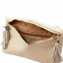 Audrey Leather Clutch Ivory TL140988