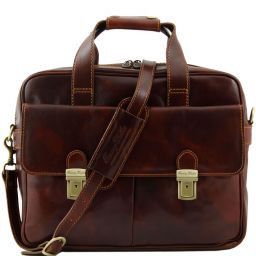 Reggio Emilia Esclusiva cartella porta notebook in pelle 1 scomparto Marrone TL140889