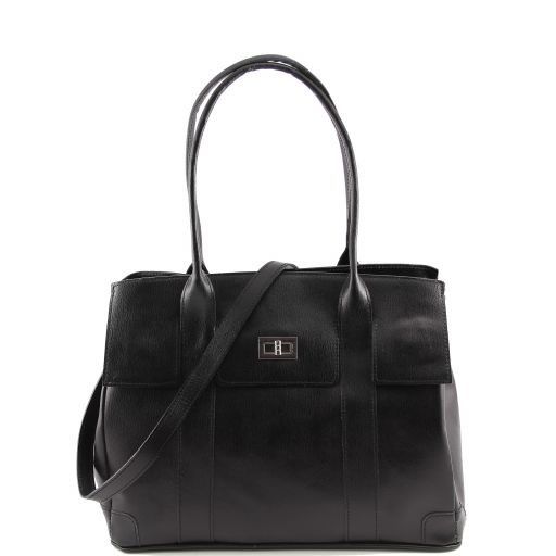 Eva Leather Shoulder bag - Medium Size Черный TL140918