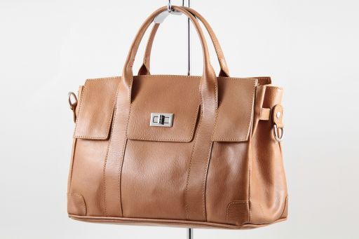 Eva Leather Handbag - Small Size Коньяк TL140919