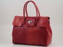Erika Croco Printed Leather bag - Large Size Красный TL140920