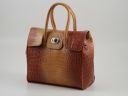 Erika Croco Printed Leather Bag- Small Size Orange TL140921