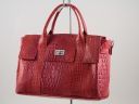 Eva Handtasche aus Leder mit Krokoprägung - Klein Rot TL140924